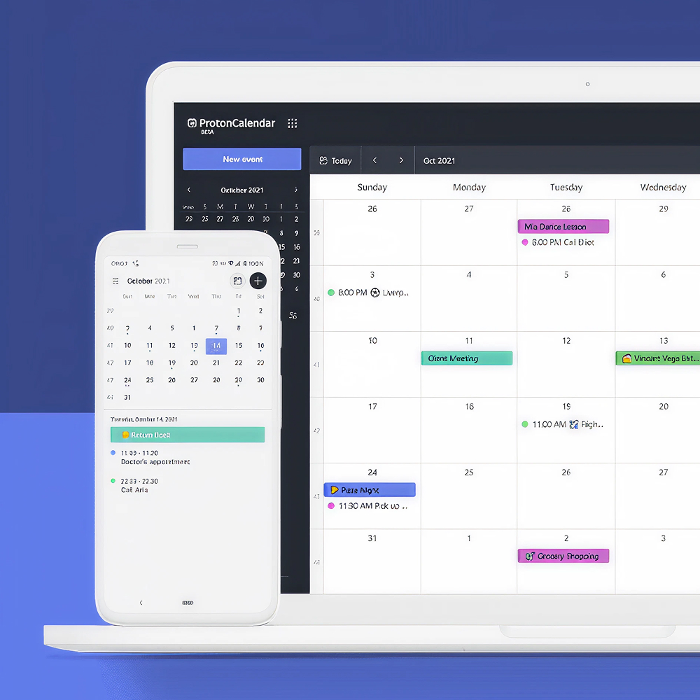 Proton Calendar web app