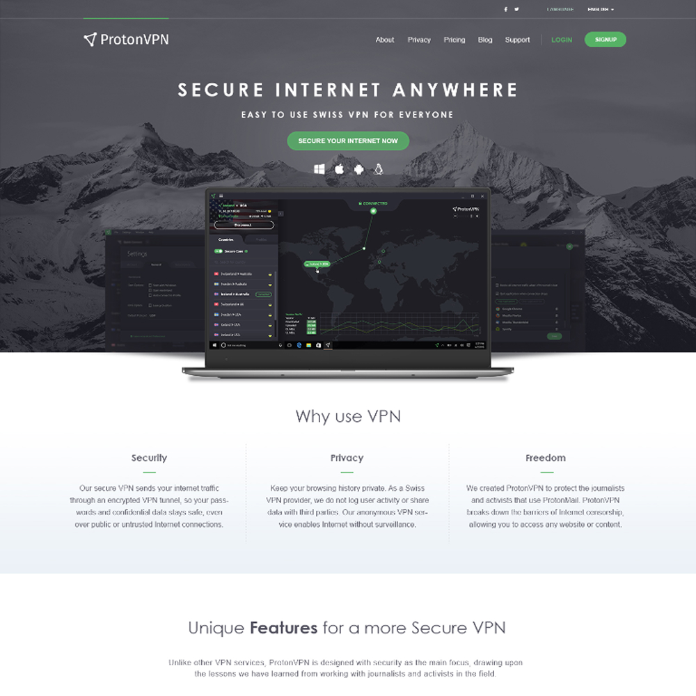 ProtonVPN Website